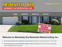 Tablet Screenshot of absolutelydrybasements.com